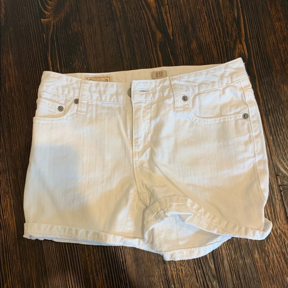 Girls Ralph Lauren Polo White Jean shorts